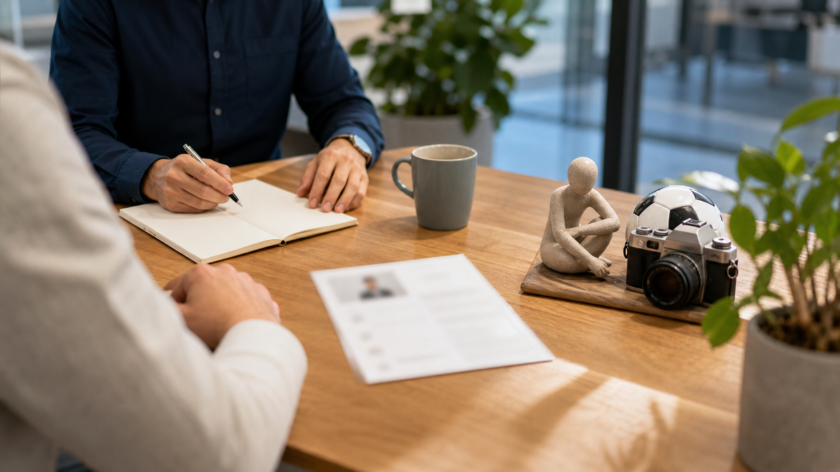 Image éditoriale illustrant : Pourquoi interroger un candidat sur ses hobbies plutôt que sur son CV